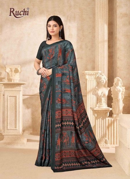 Vedanta Silk 54 By Ruchi Silk Crepe Printed Saree